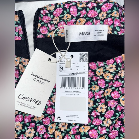 NWT Mango Ming Floral Mini Sz M - Picture 2 of 7